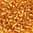 Toho Round Seed Beads Size 6/0 4mm, 22B Silver-Lined Medium Topaz, 8 grams