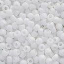 Toho Round Seed Beads Size 6/0 4mm, 41 Opaque White, 8 grams