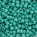 Toho Round Seed Beads Size 6/0 4mm, 55 Opaque Turquoise, 8 grams