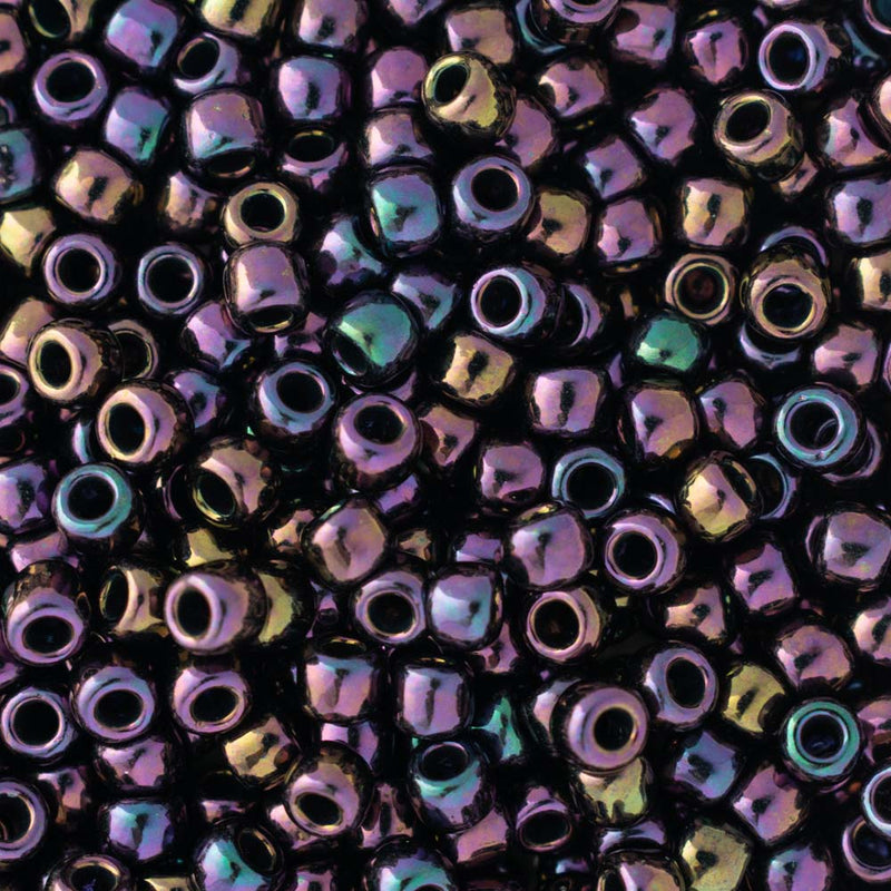 Toho Round Seed Beads Size 6/0 4mm, 85 Metallic Iris - Purple