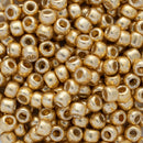 Toho Round Seed Beads Size 6/0 4mm, PF557 PermaFinish - Galvanized Starlight