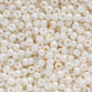 Toho Round Seed Beads Size 8/0 3mm, 122 Opaque-Lustered Navajo White, 8 grams