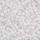 Toho Round Seed Beads Size 8/0 3mm, 41 Opaque White, 8 grams