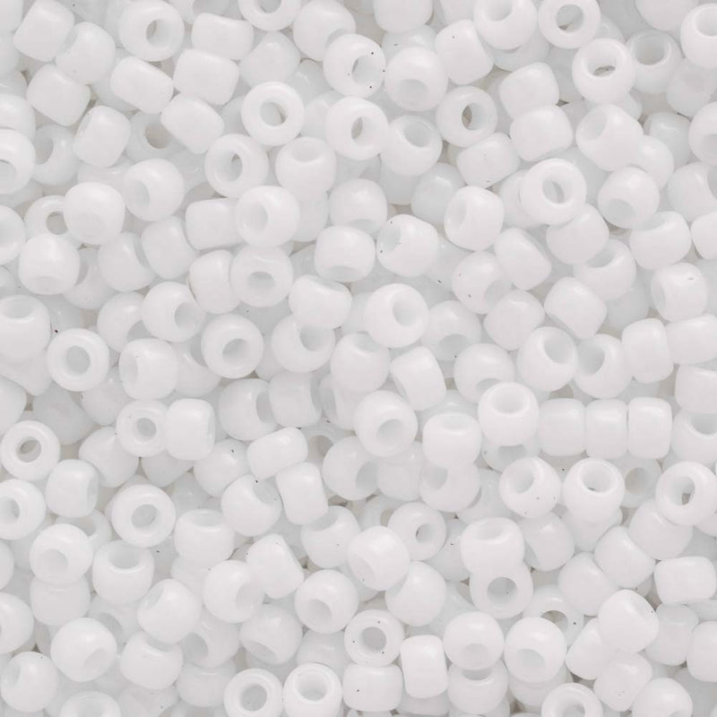 Toho Round Seed Beads Size 8/0 3mm, 41 Opaque White