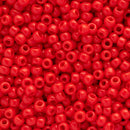 Toho Round Seed Beads Size 11/0 2.2mm, 45A Opaque Cherry