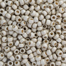 Toho Round Seed Beads Size 8/0 3mm, PF558F PermaFinish - Matte Galvanized Aluminum