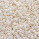 Toho Round Seed Beads Size 11/0 2.2mm, 122 Opaque-Lustered Navajo White, 8 grams