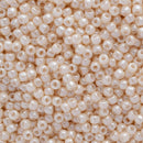 Toho Round Seed Beads Size 11/0 2.2mm, 123 Opaque-Lustered Light Beige, 8 grams