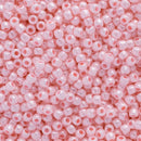 Toho Round Seed Beads Size 11/0 2.2mm, 126 Opaque-Lustered Baby Pink, 8 grams