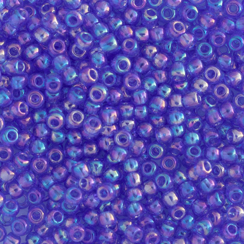 Toho Round Seed Beads Size 11/0 2.2mm, 178 Transparent-Rainbow Sapphire