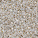 Toho Round Seed Beads Size 11/0 2.2mm, 2100 Silver-Lined Milky White, 8 grams