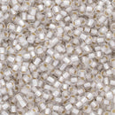 Toho Round Seed Beads Size 11/0 2.2mm, 21F Silver-Lined Frosted Crystal, 8 grams