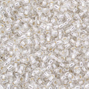 Toho Round Seed Beads Size 15/0 1.5mm, 21 Silver-Lined Crystal