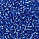 Toho Round Seed Beads Size 11/0 2.2mm, 35 Silver-Lined Sapphire, 8 grams