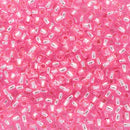 Toho Round Seed Beads Size 11/0 2.2mm, 38 Silver-Lined Pink, 8 grams
