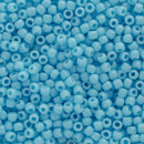 Toho Round Seed Beads Size 11/0 2.2mm, 43 Opaque Blue Turquoise, 8 grams