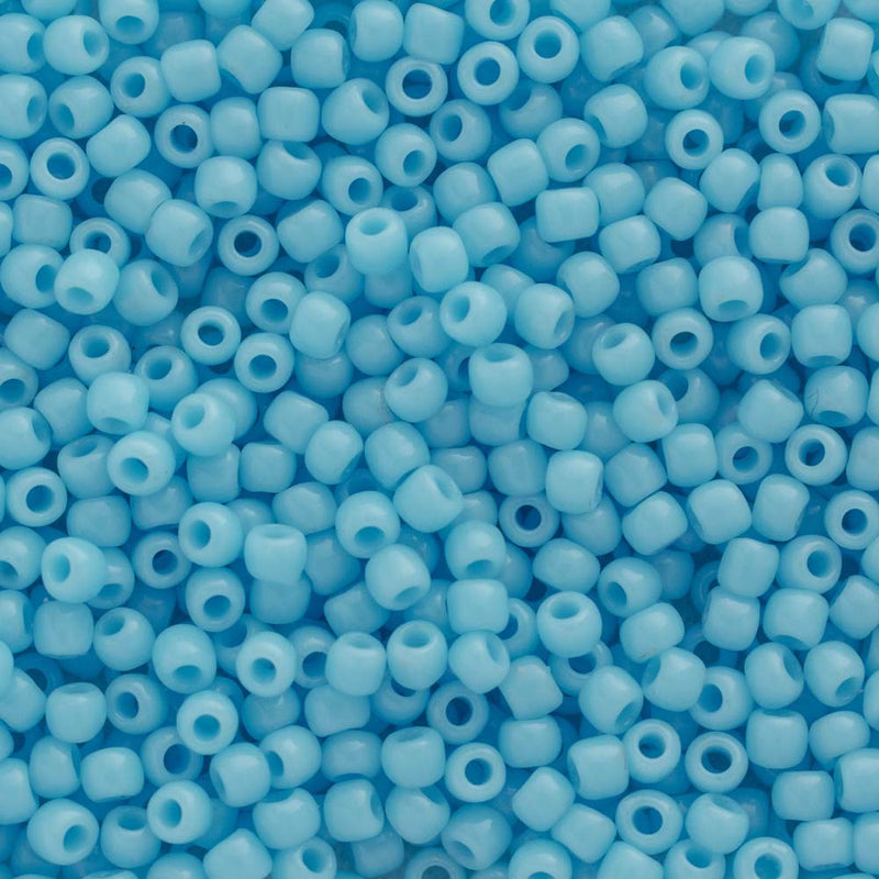 Toho Round Seed Beads Size 11/0 2.2mm, 43 Opaque Blue Turquoise