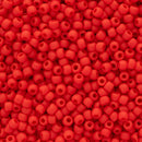 Toho Round Seed Beads Size 11/0 2.2mm, 45AF Opaque-Frosted Cherry, 8 grams