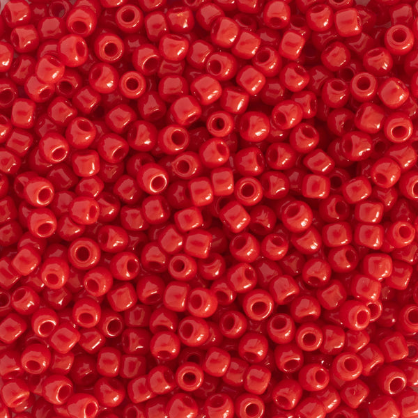 Toho Round Seed Beads 8/0 #45 'Opaque Pepper Red' 8 Gram Tube