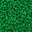 Toho Round Seed Beads Size 11/0 2.2mm, 47D Opaque Shamrock, 8 grams