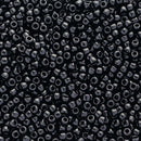Toho Round Seed Beads Size 11/0 2.2mm, 49 Opaque Jet, 8 grams
