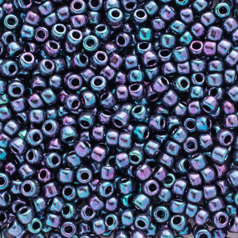 Toho Round Seed Beads Size 11/0 2.2mm, 505 Higher-Metallic Dragonfly