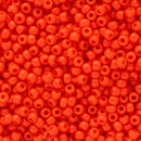 Toho Round Seed Beads Size 11/0 2.2mm, 50 Opaque Sunset Orange, 8 grams