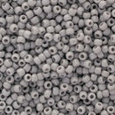 Toho Round Seed Beads Size 11/0 2.2mm, 53 Opaque Grey, 8 grams