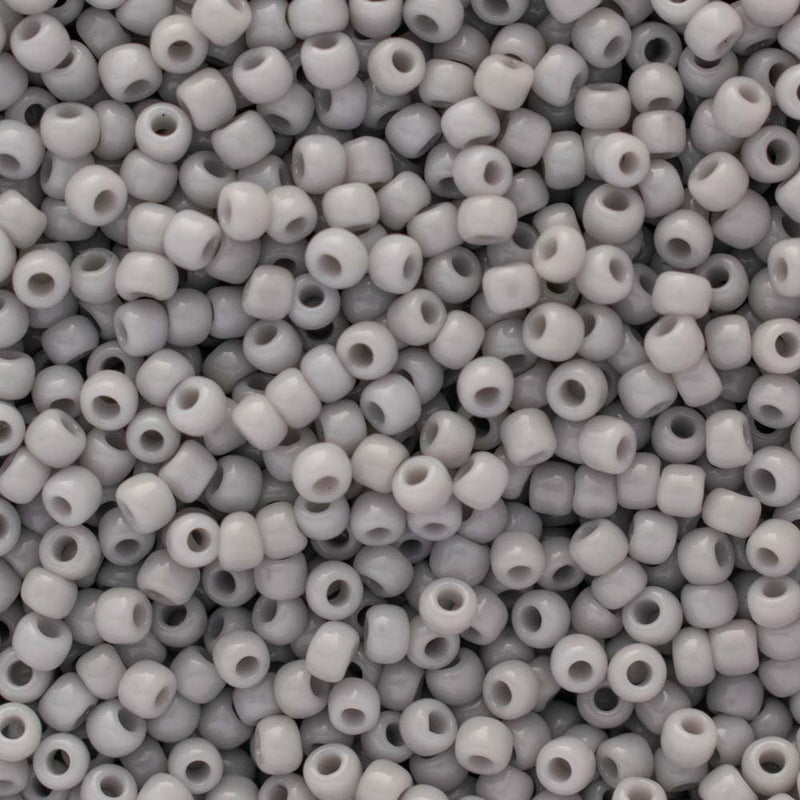 Toho Round Seed Beads Size 11/0 2.2mm, 53 Opaque Grey