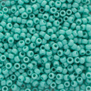 Toho Round Seed Beads Size 11/0 2.2mm, 55 Opaque Turquoise, 8 grams