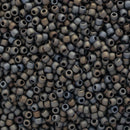 Toho Round Seed Beads Size 11/0 2.2mm, 83F Frosted Metallic Iris - Brown, 8 grams