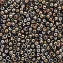 Toho Round Seed Beads Size 15/0 1.5mm, 83 Metallic Iris - Brown