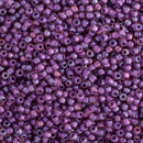 Toho Round Seed Beads Size 11/0 2.2mm, 928 Inside-Color Rainbow Rosaline/Opaque Purple-Lined, 8 grams