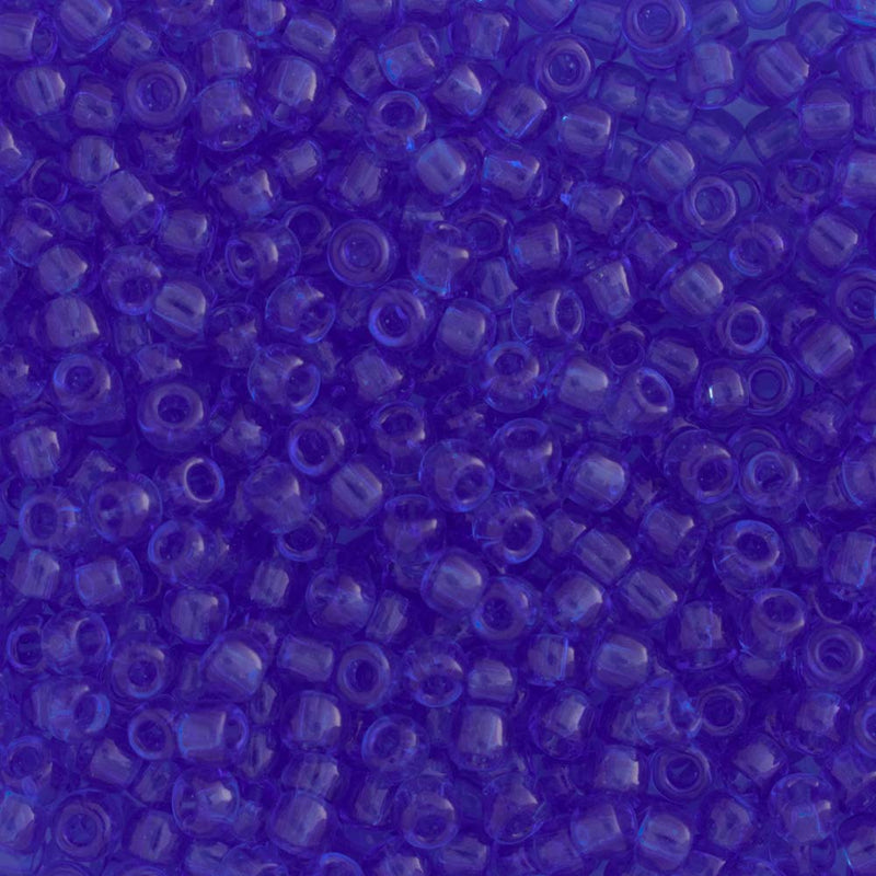 Toho Round Seed Beads Size 11/0 2.2mm, 942 Transparent Sapphire, 8 grams