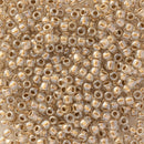 Toho Round Seed Beads Size 11/0 2.2mm, 989 Gold-Lined Crystal