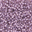 Toho Round Seed Beads Size 11/0 2.2mm, PF2108 PermaFinish - Silver-Lined Milky Amethyst, 8 grams