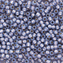 Toho Round Seed Beads Size 11/0 2.2mm, PF2124 PermaFinish - Silver-Lined Milky Tanzanite, 8 grams