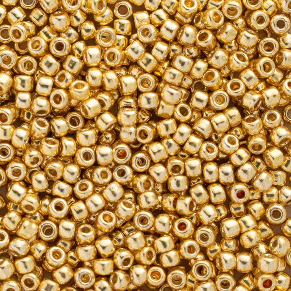 Toho Permafinish Galvanized Starlight Seed Beads. Toho 6/0 or 8/0 Seed  Beads. Toho PF557 Perma Finish Shiny Gold Seed Beads. 