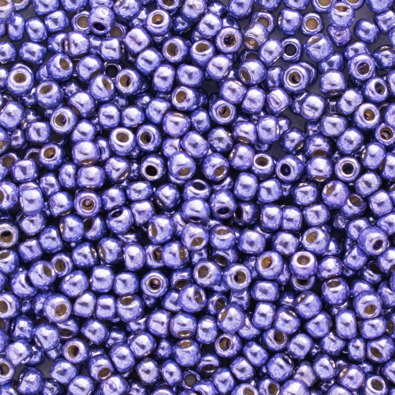 Toho Round Seed Beads Size 11/0 2.2mm, PF581 Permafinish - Galvanized Violet
