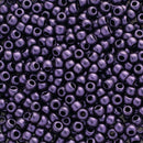 Toho Round Seed Beads Size 11/0 2.2mm, Y612 HYBRID Metallic Suede - Purple, 8 grams