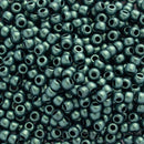 Toho Round Seed Beads Size 11/0 2.2mm, Y614 HYBRID Metallic Suede - Light Green, 8 grams