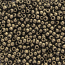 Toho Round Seed Beads Size 11/0 2.2mm, Y615 HYBRID Metallic Suede - Gold, 8 grams