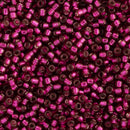 Toho Round Seed Beads Size 15/0 1.5mm, 2223 Silver-Lined Dragonfruit, 8 grams