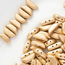 Les Perles Par Puca - Tinos Par Puca 4x10mm, Matte - Metallic Flax/Gold