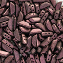Les Perles Par Puca - Tinos Par Puca 4x10mm, Metallic Suede - Dark Violet