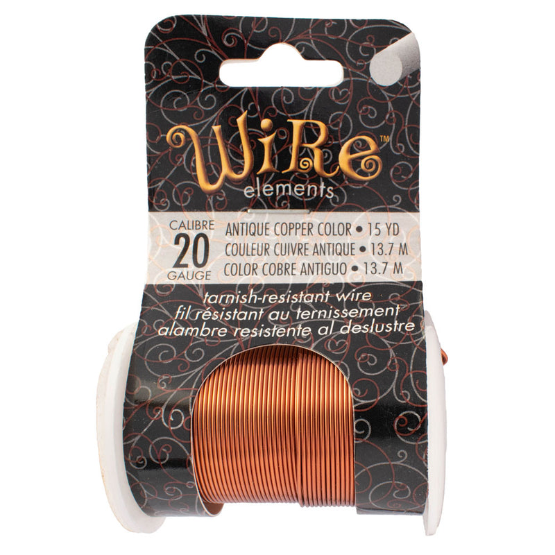 Wire Elements Tarnish Resistant 20 Gauge Wire, Antique Copper - 15 Yards